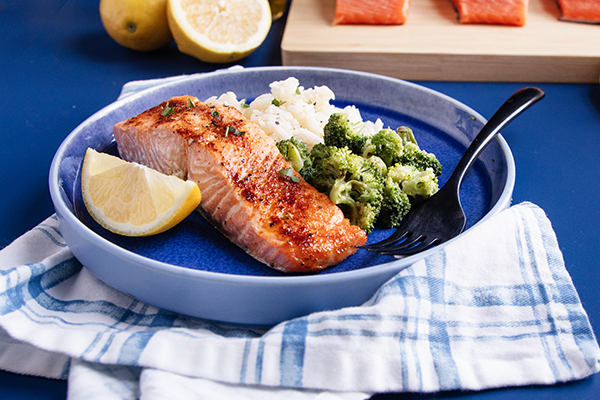 Air Fryer Lemon Garlic Salmon